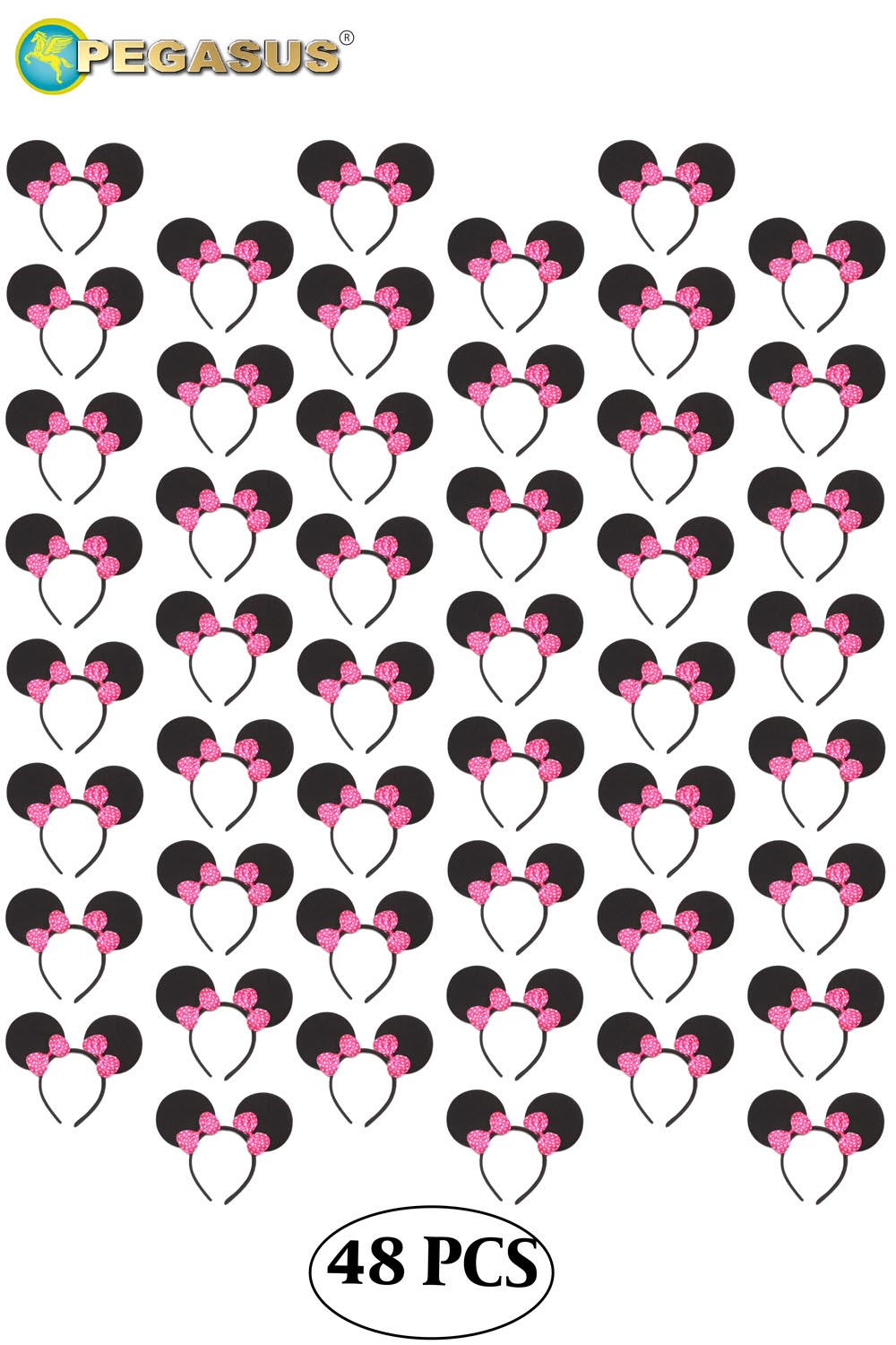 CERCHIETTO FRONTINO TOPOLETTA FUCSIA (CF 48 PZ)